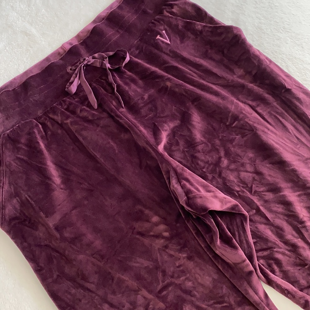 {VS} Victoria's Secret | Velour High Waist Joggers African Violet Purple (XL) - Picture 6 of 16